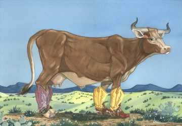 Cattle Cow Bull Painting - cattle 06